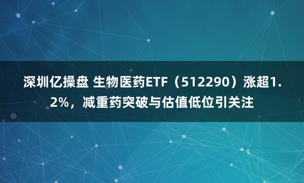 深圳亿操盘 生物医药ETF（512290）涨超1.2%，减重药突破与估值低位引关注